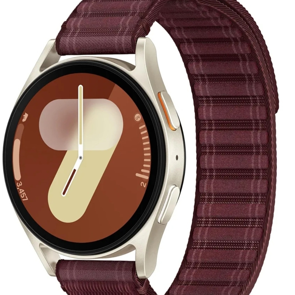 Smartwatch with Burgundy Strap